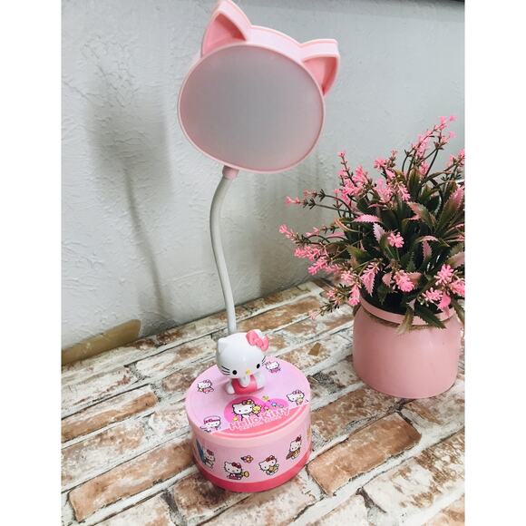 NEW Sanrio Hello Kitty Table Lamp Light push Button Portable Batteries 13in - Picture 2 of 9